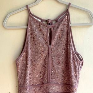 Dress Barn Women's Sparkle Tie Back Dress